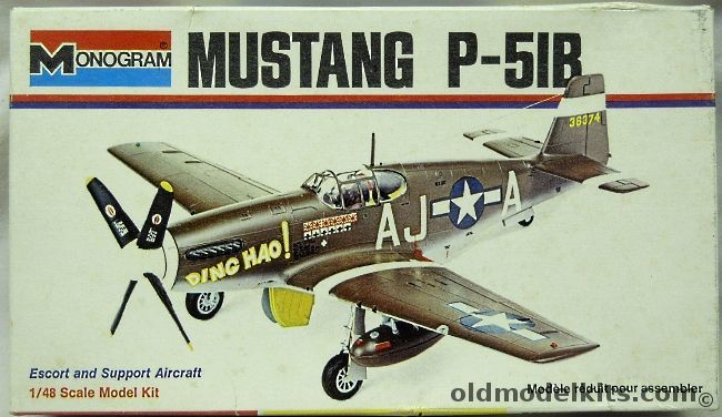 Monogram 1/48 P-51B Mustang - Col. James Howard 'Ding Hao' - White Box Issue, 6806 plastic model kit